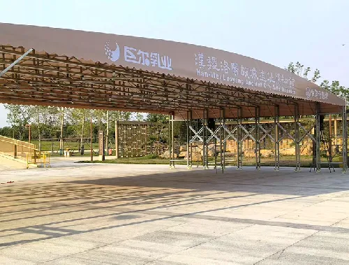 博物馆双立柱推拉篷